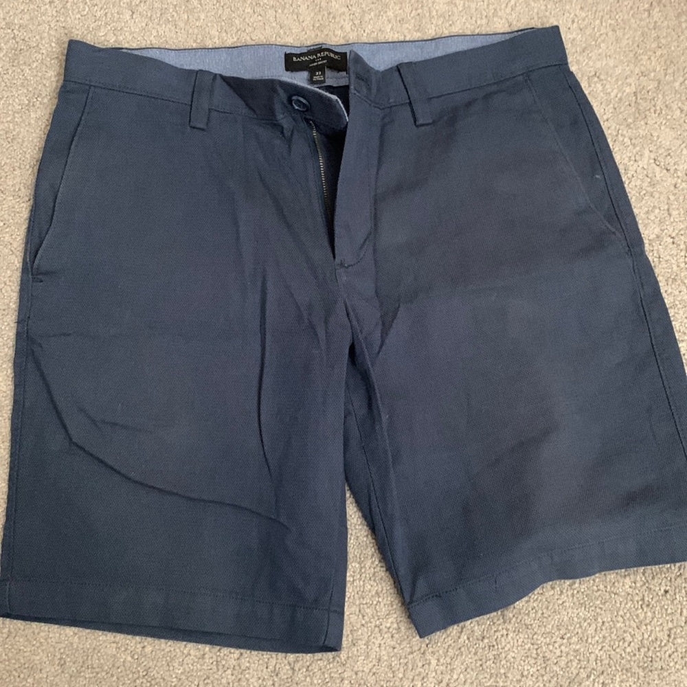 Banana Republic Aiden Shorts Men Size Waist  32 Blue
